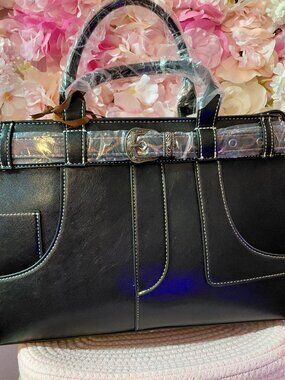 Retro Y2K Handbag Leopard Belt Tote Bag with Crossbody Strap